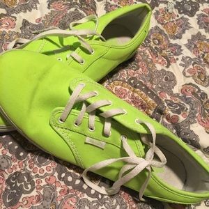 Neon VANS Lime green. Canvas sneakers.